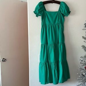 {OPT} Brand New Green Tiered Maxi Dress